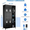 AOBABO Metal Locker for School Office Gym Bedroom,6 Doors Steel Storage Locker Cabinet for Employees,Assembly Required (6 Door-Black) - 2 of 4