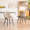 YOUNIKE Modern Dining Chairs Set of 2 Leather Upholstered Kitchen & Dining Room Chair Makeup Vanity Nail Tech Chair 20.47"Wx23.62"Dx31.89"H - 3 of 4