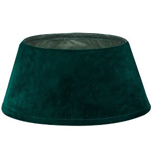 Northlight 22" Hunter Green Velvet Christmas Tree Collar - 1 of 4