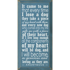 Slickblue Dog Lover Rustic Wall Sign – Pet Memorial Quote Wood Plaque – Thoughtful Home Accent 9x18, Color Options - 1 of 3