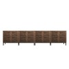 Farmhouse Sideboard Buffet Storage Cabinet with Strip Skeleton Door and Adjustable shelves, for living room dining room kitchen - 2 of 4