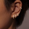 Small Gold Huggie Hoop Earrings Set for Women Men Hypoallergenic 14K Plated Stack Cartilage Earrings, Multiple Piercing - 3 of 4