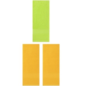 REGALWOVEN 3 Pack Solid Stripe Absorbent Soft Decorative Hand Towels for Bathroom 13" x 30" - 1 of 4