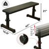 NAYSAYE Exercise Trainer Flat Weight Bench for Strength Training at Home Gym , Black, 43.71"*17.72"*20.67" - 3 of 4