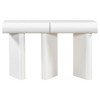 Merax Modern Curved-Drawer Console Table with Geometric Legs - 3 of 4