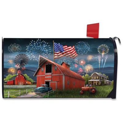 Briarwood Lane Summer Mailbox Cover  - Standard Size - American Celebration Barn For Summer Mailbox Cover