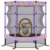 4.5FT Kids Trampoline with Safety Enclosure Net, 55" Outdoor Indoor Trampoline for Kids, 4A -ModernLuxe - 2 of 4