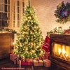 GIKPAL 6ft Pre-Lit Artificial Christmas Tree, Xmas Tree with 250 LED Lights, 54 Pine Cones & 54 Red Berries Hinged Christmas Tree, Party Decoration - 3 of 4