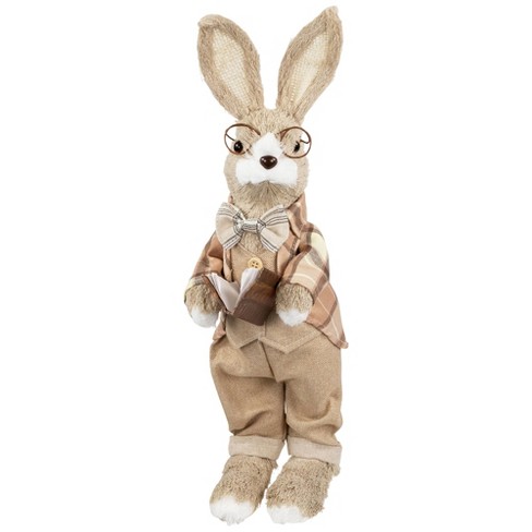 Northlight Rustic Boy Rabbit Easter Figure with Book - 16.25" - Beige - image 1 of 4