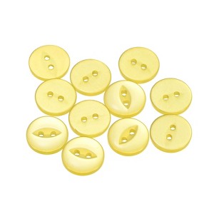 Unique Bargains Round Resin 2-Hole Fish Eye Craft Replacement Sewing Button 10 Pcs - 1 of 4