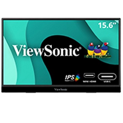 ViewSonic VX1655 15.6 Inch 1080p FHD Portable LED IPS Monitor with 2 Way Powered 60W USB C, Mini HDMI, Dual Speakers, and Built in Stand with Tripod
