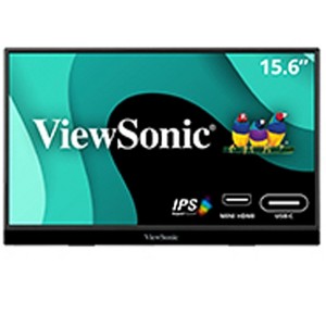 ViewSonic VX1655 15.6 Inch 1080p FHD Portable LED IPS Monitor with 2 Way Powered 60W USB C, Mini HDMI, Dual Speakers, and Built in Stand with Tripod - 1 of 4