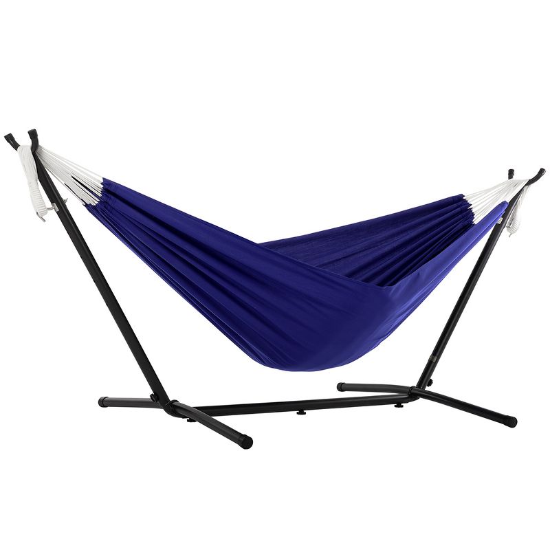 Vivere 59" x 87" Polyester Hammock with Stand, 1 of 2