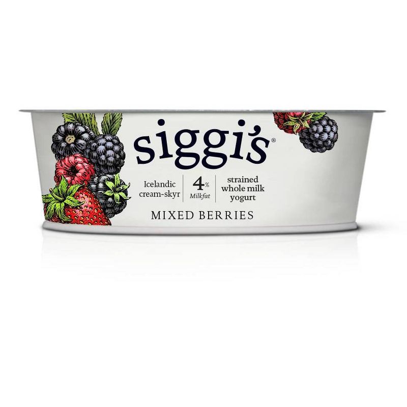 Siggi&#39;s 4% Whole Milk Mixed Berries Icelandic-Style Skyr Yogurt - 4.4oz, 1 of 9