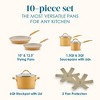 Rachael Ray 10pc Cucina Ceramic Nonstick Cookware Pot and Pan Set Turmeric Yellow - 2 of 4