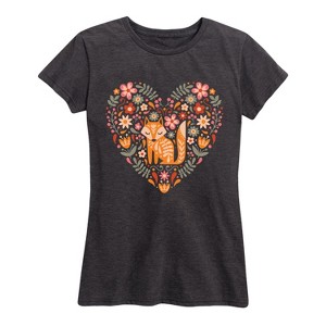 Women's - Instant Message - Fall Scandinavian Fox Short Sleeve Graphic T-Shirt - 1 of 4