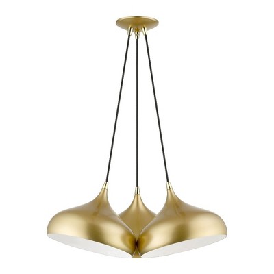 Livex Lighting Amador 3 - Light Pendant in  Soft Gold/Polished Brass