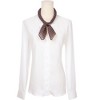 INSPIRE CHIC Women Polka Dots Cotton Linen Retro Solid Color Plain Square Neck Scarves 1Pc - 2 of 4