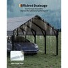13'x26'x11' Oversized Metal Carport, Steel Heavy Duty Carport for All-Weather, Permanent Shelter for Boats, Pickup Trucks, and Tractors, N.W. 780 Lbs - 3 of 4