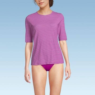 Lands' End Women's Elbow Sleeve Relaxed UPF 50 Rash Guard