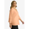 Jessica London Women's Plus Size Stretch Knit Mesh Inset Sleeve Tunic - 4 of 4