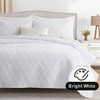 White King Size Quilt Bedding Set with Pillow Shams, Lightweight Summer Coverlet - 2 of 4