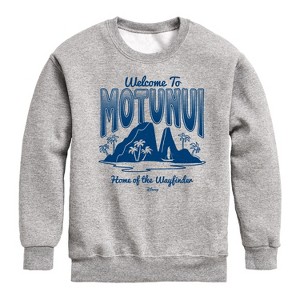 Boys' - Moana 2 - Motunui Destination Graphic Long Sleeve Fleece Sweatshirt - 1 of 4