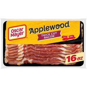 Oscar Mayer Applewood Smoked Bacon - 16oz - 1 of 4