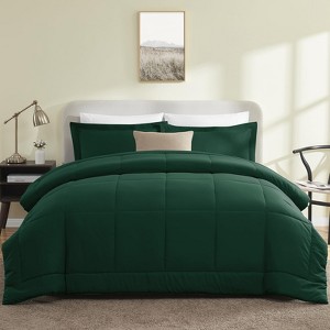 BAGOKIE All Seasons 3 Pieces Comforter Set Box Stitched Bedding Set - 1 of 4