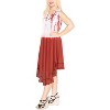 LA LEELA Women's Summer Vacation Casual Short Swing Dress Loose A Line House Wear Beach Dresses Large/X Large Orange, Tie Dye Design - 3 of 4