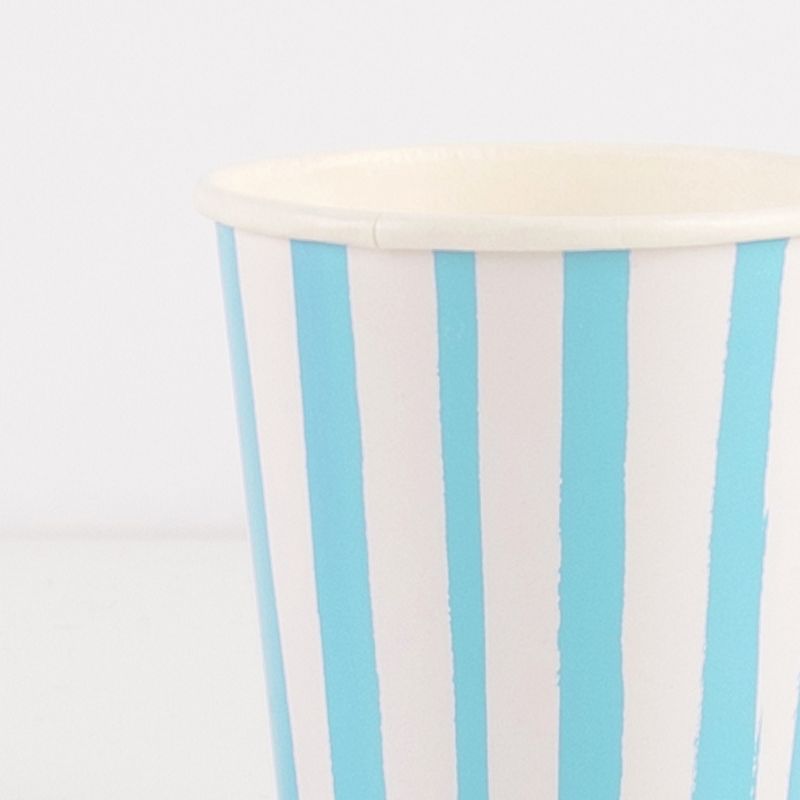 Meri Meri Blue Stripe Cups (Pack of 8), 2 of 3