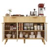 Buenhomino 48" Buffet Cabinet with Storage, Farmhouse Sideboard Buffet w/2 Drawers and 3 Doors, Wood Coffee Bar Cabinet with Adjustable Shelves - 2 of 4