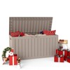 NAYSAYE Deck Box, 75 Gal Outdoor Storage Deck Box, Small Patio Storage Bin for Garden Tools, 46.06"*21.06"*21.65" - 2 of 4