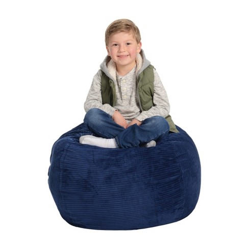 Creativeqt Stuff n Sit Large 33 Bean Bag Storage Cover For Stuffed Animals Toys Royal Blue Corduroy Target