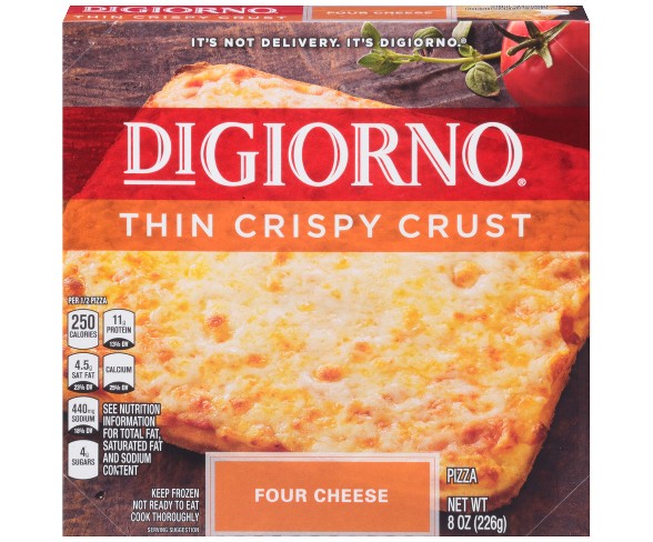 DiGiorno Thin Crispy Crust Four Cheese Frozen Pizza - 8oz