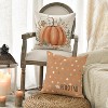 Hello Fall Hello Pumpkin Throw Pillow Covers, 18 x 18 Inch Autumn Thanksgiving Harvest Orange Eucalyptus - 3 of 4
