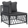 vidaXL 2 Piece Patio Lounge Set with Cushions Anthracite Steel - 4 of 4
