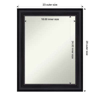 Astor Black Matte Finish Rectangular Bathroom Vanity Mirror