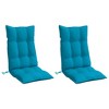 vidaXL Highback Chair Cushion Set of 2 Light blue - 3 of 4