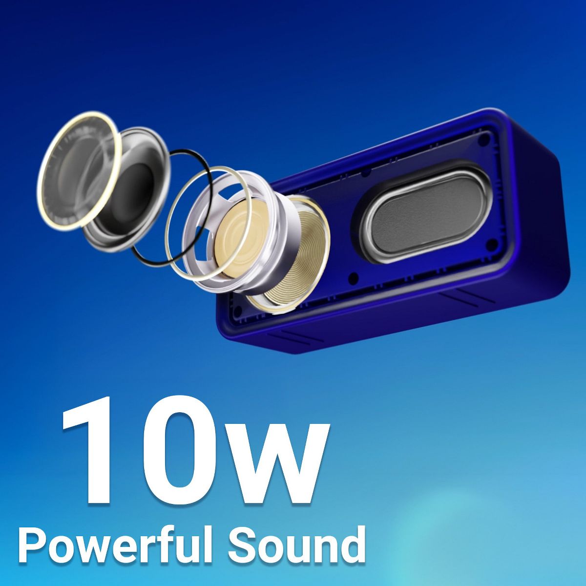 Nautica Urban SP100 True Wireless Outdoor Speaker, Portable IPX5 Waterproof Bluetooth Speaker, Perfect for Camping, Beach, Backyard & Travel - thumbnail 3