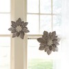Set of 2 Wall Flowers Brown Metal by Foreside Home & Garden - 2 of 4
