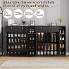 Shoe Storage Cabinet with Doors and Drawers, 42" Tall Modern Shoe Cabinet with 3 Adjustable Shelves, 4-Tier Organizer for Entryway - 3 of 4