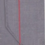 charcoal/red/white stripe