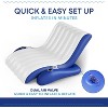 Jasonwell Giant Luxury Pool Float Recliner Chair for 1-2 Adults, Heavy Duty Inflatable Lounger for Pool, Lake, Beach - Blue, 59"D x 69"W x 30"H - 4 of 4