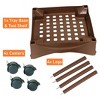 Emsco 9pc Patio Pickers Stand Accessory Kit Includes Legs and Casters Outdoor Planter Stands and Holders Brown 24"x9"x20" - 2 of 4