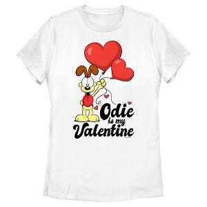 Women's Garfield Odie is My Valentine T-Shirt - 1 of 4