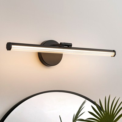 Rennnsan Denquira 22"W Hardwired Linear Modern LED Dimmable Wall Sconce in Black