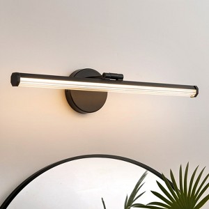 Rennnsan Denquira 22"W Hardwired Linear Modern LED Dimmable Wall Sconce in Black - 1 of 4