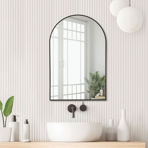 PexFix Bathroom Wall Mirror Large Metal Frame Wall Mounted Mirror for Bedroom Living Room Dresser Entryway Decor - 1 of 4