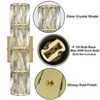 Claxy 4-Light Crystal Wall Sconce Modern Gold Bathroom Light Fixtures - 2 of 4